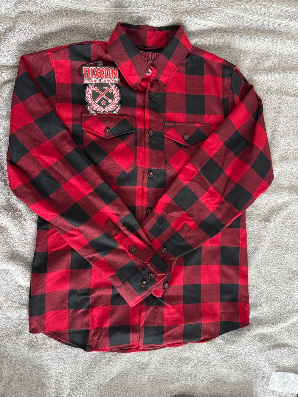DIXXON Men’s Red & Black Flannel Shirt- “REDRUM”